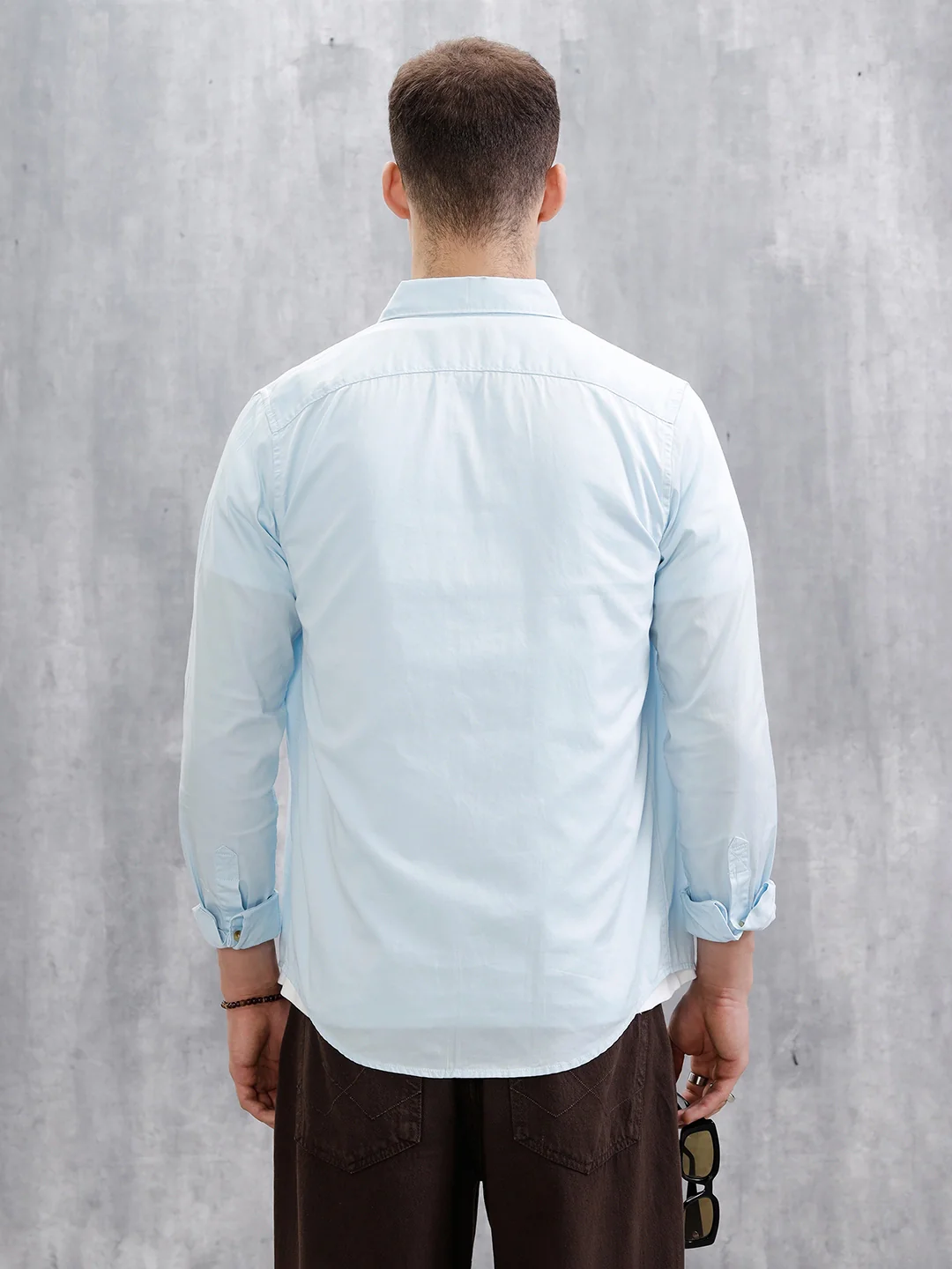 Regular Fit Full Sleeve Shirt | Blue - Image 3