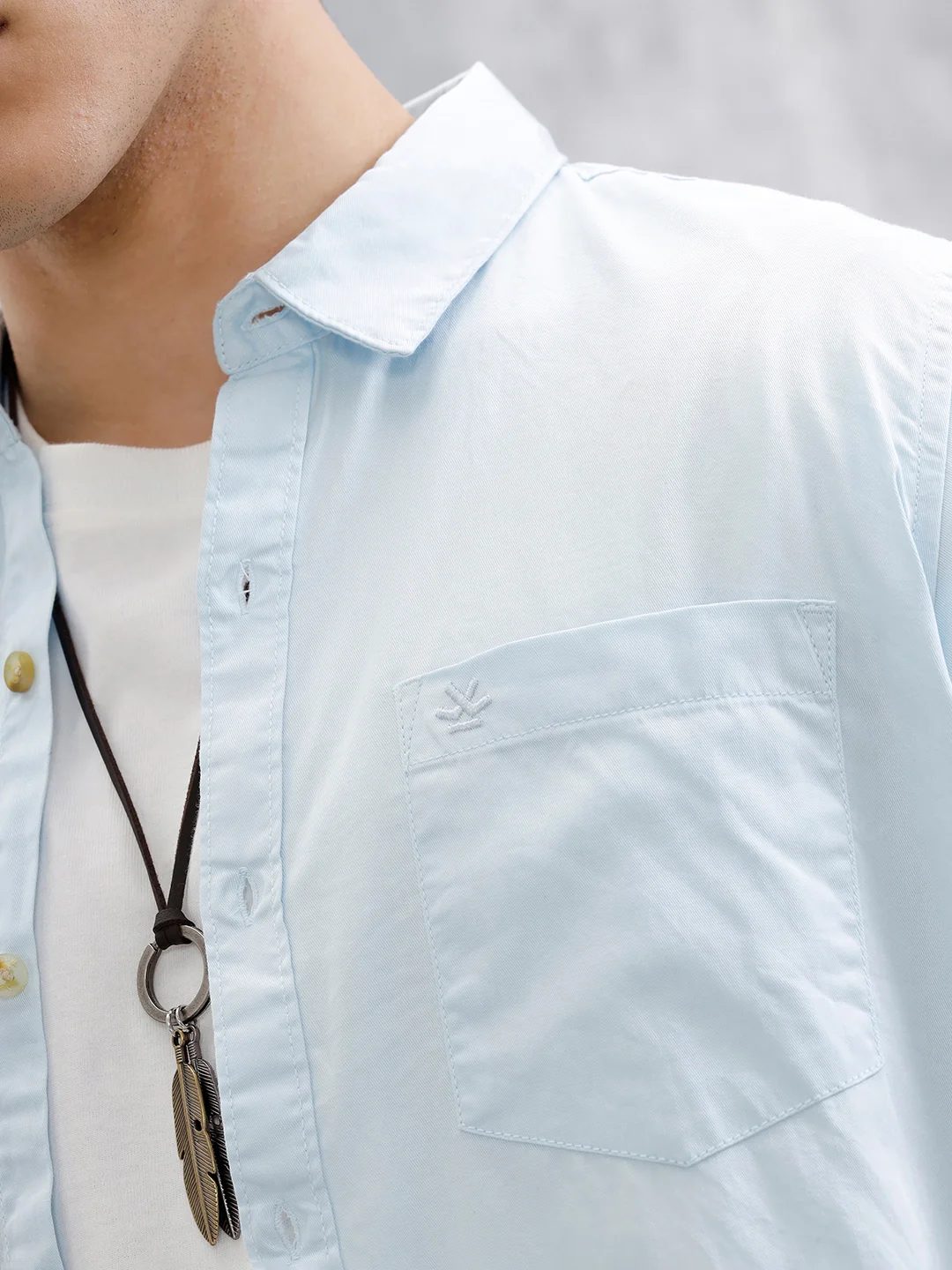 Regular Fit Full Sleeve Shirt | Blue - Image 5