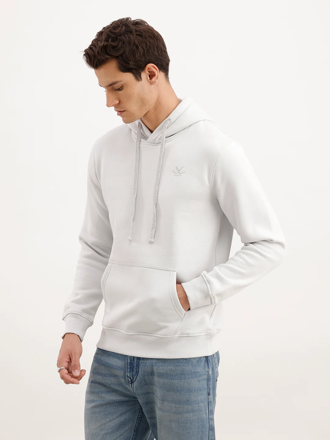 Regular Fit Hooded Sweatshirt  | Grey - Image 4