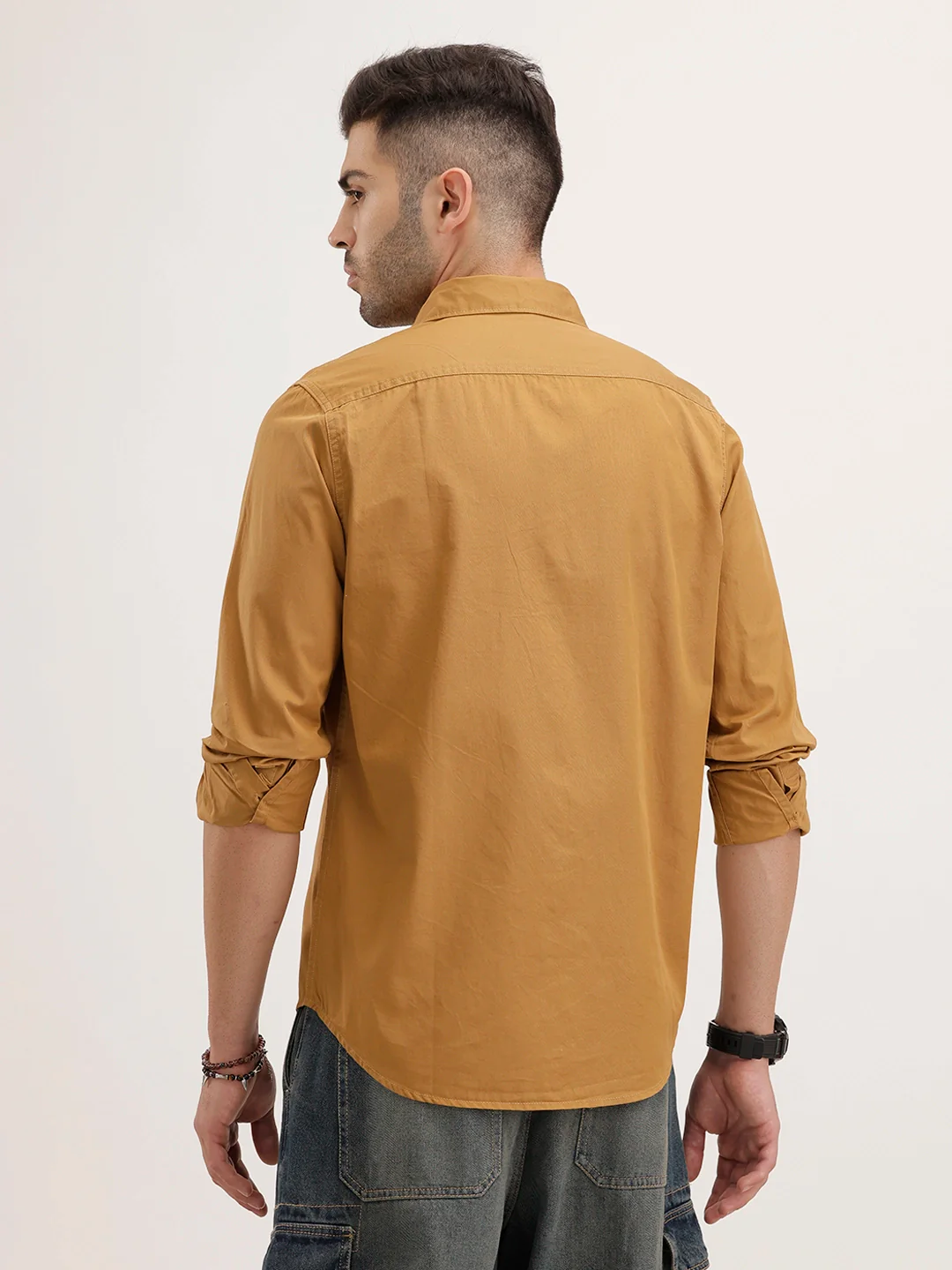 Regular Fit Placement Printed Shirt | Khaki - Image 3