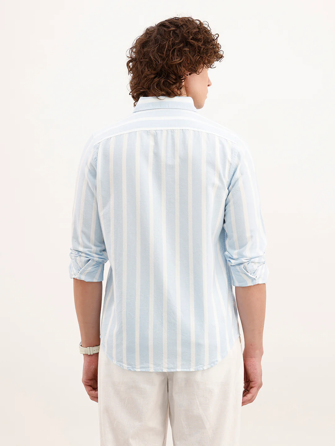 Regular Fit Striped Shirt  | Blue - Image 3