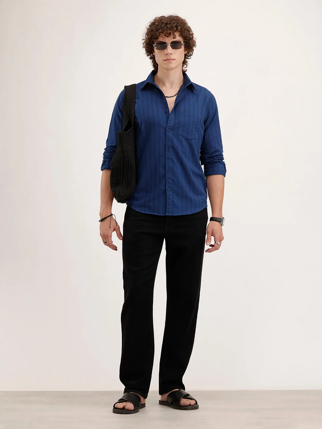 Regular Fit Striped Shirt | Dark Blue - Image 2