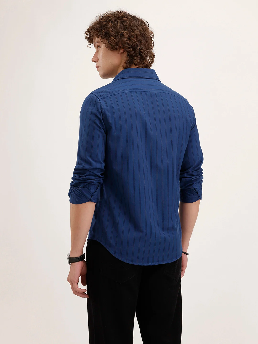 Regular Fit Striped Shirt | Dark Blue - Image 3