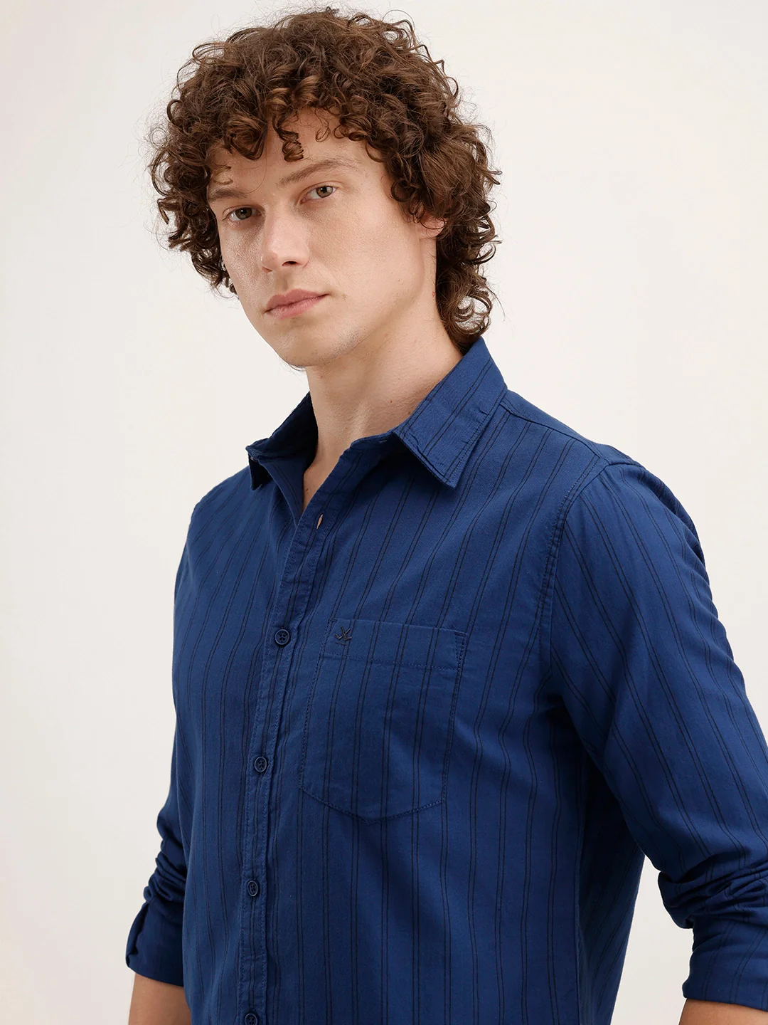 Regular Fit Striped Shirt | Dark Blue - Image 5