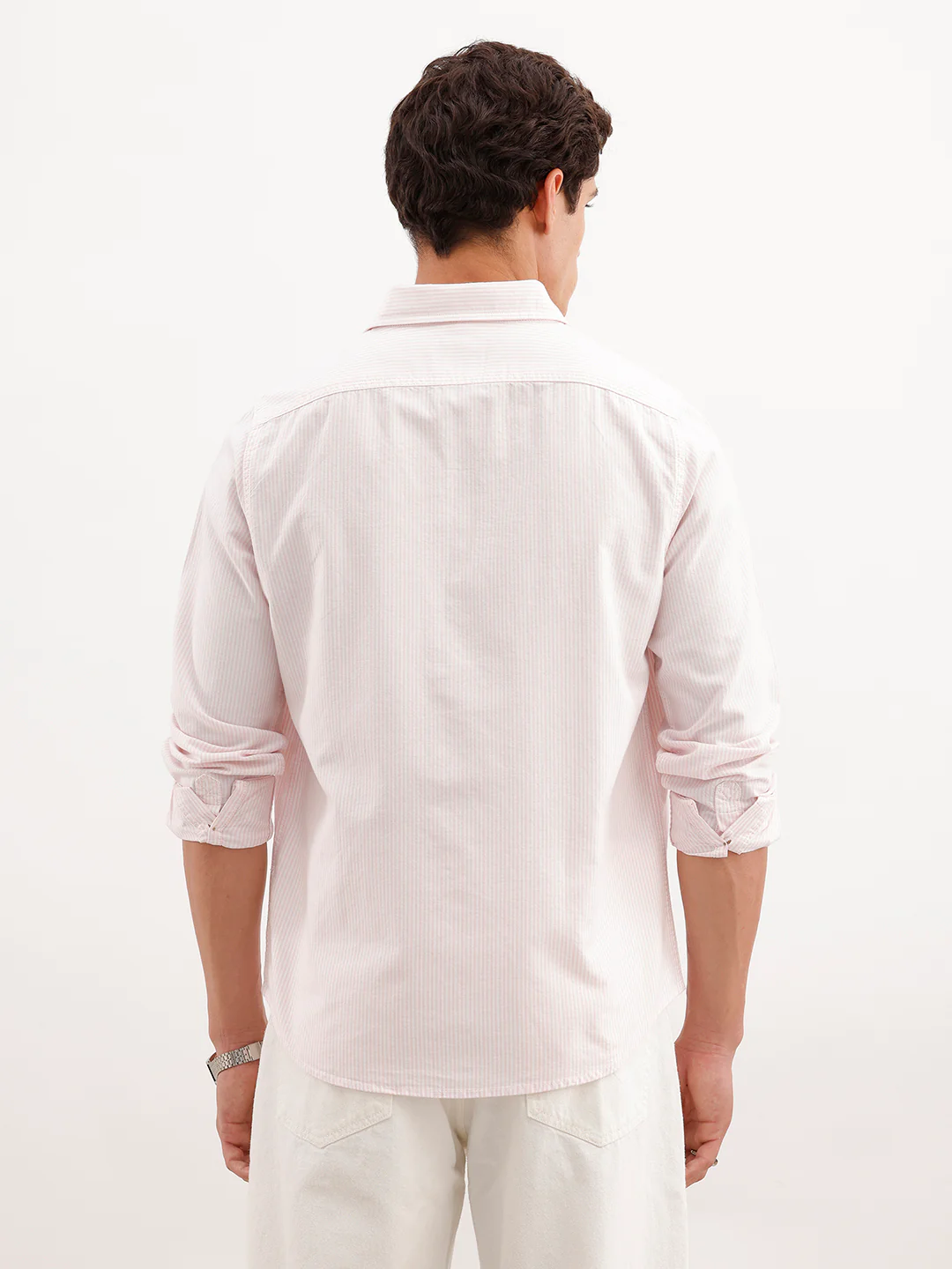 Regular Fit Striped Shirt  | Pink - Image 3