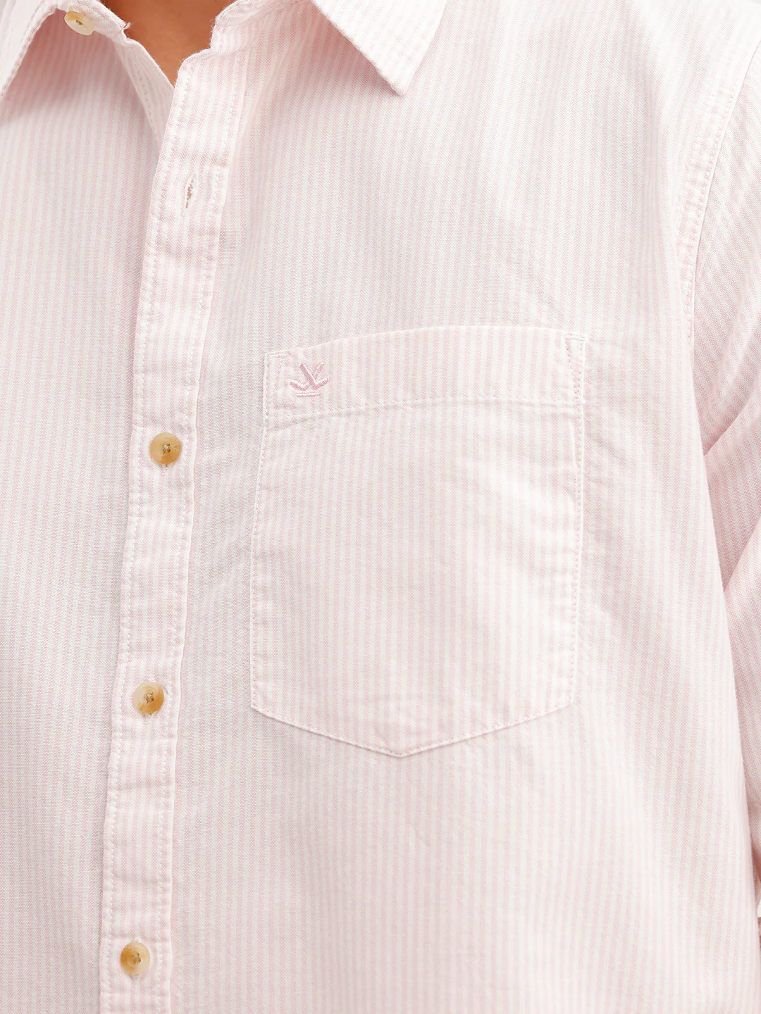 Regular Fit Striped Shirt  | Pink - Image 5