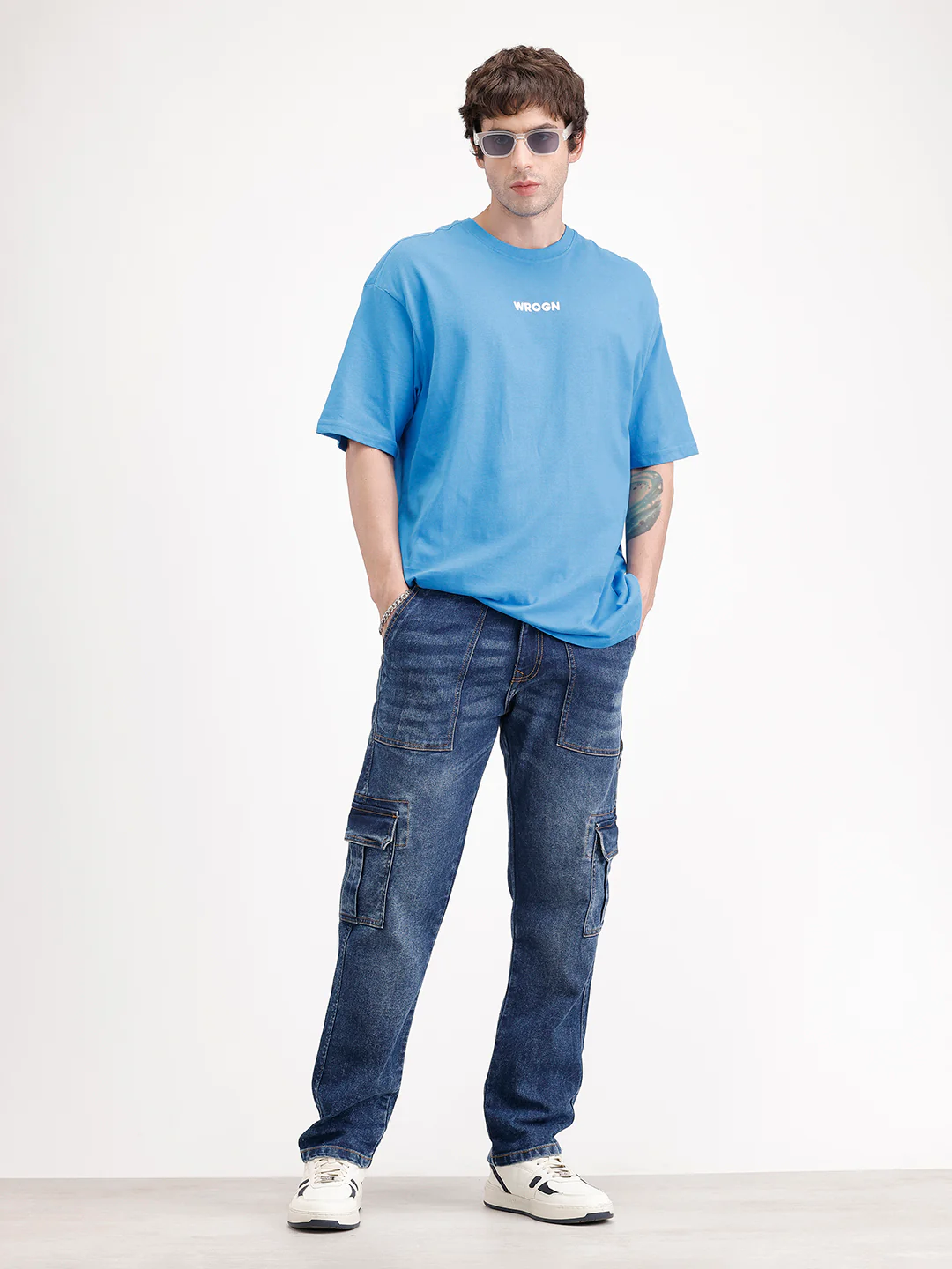 Relaxed Fit Denim Cargo | Dark Blue - Image 2