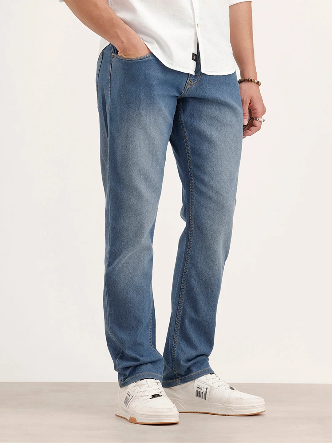 Relaxed Fit Denim Jeans | Light Blue - Image 4