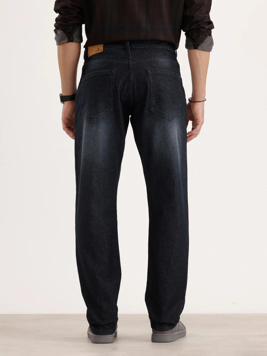 Relaxed Fit Faded Denim Jeans | Blue - Image 3