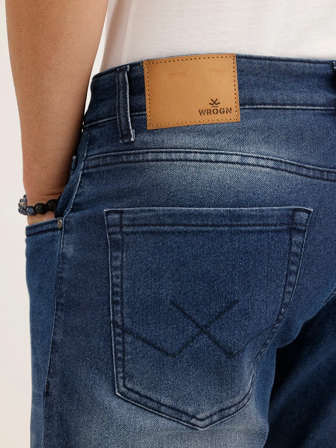Relaxed Fit Faded Denim Jeans | Light Blue - Image 6