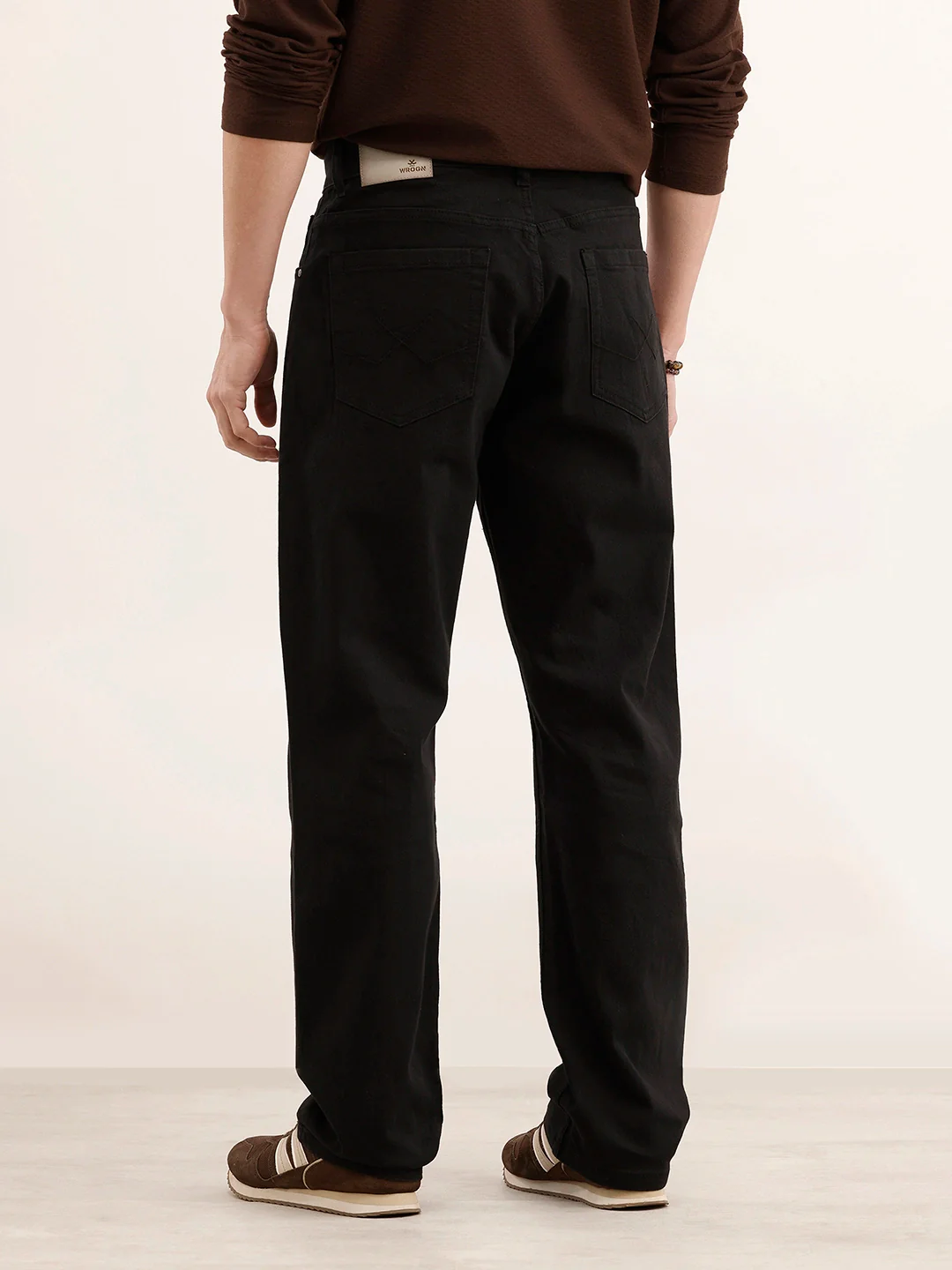Relaxed Fit Solid Denim Jeans | Black - Image 3