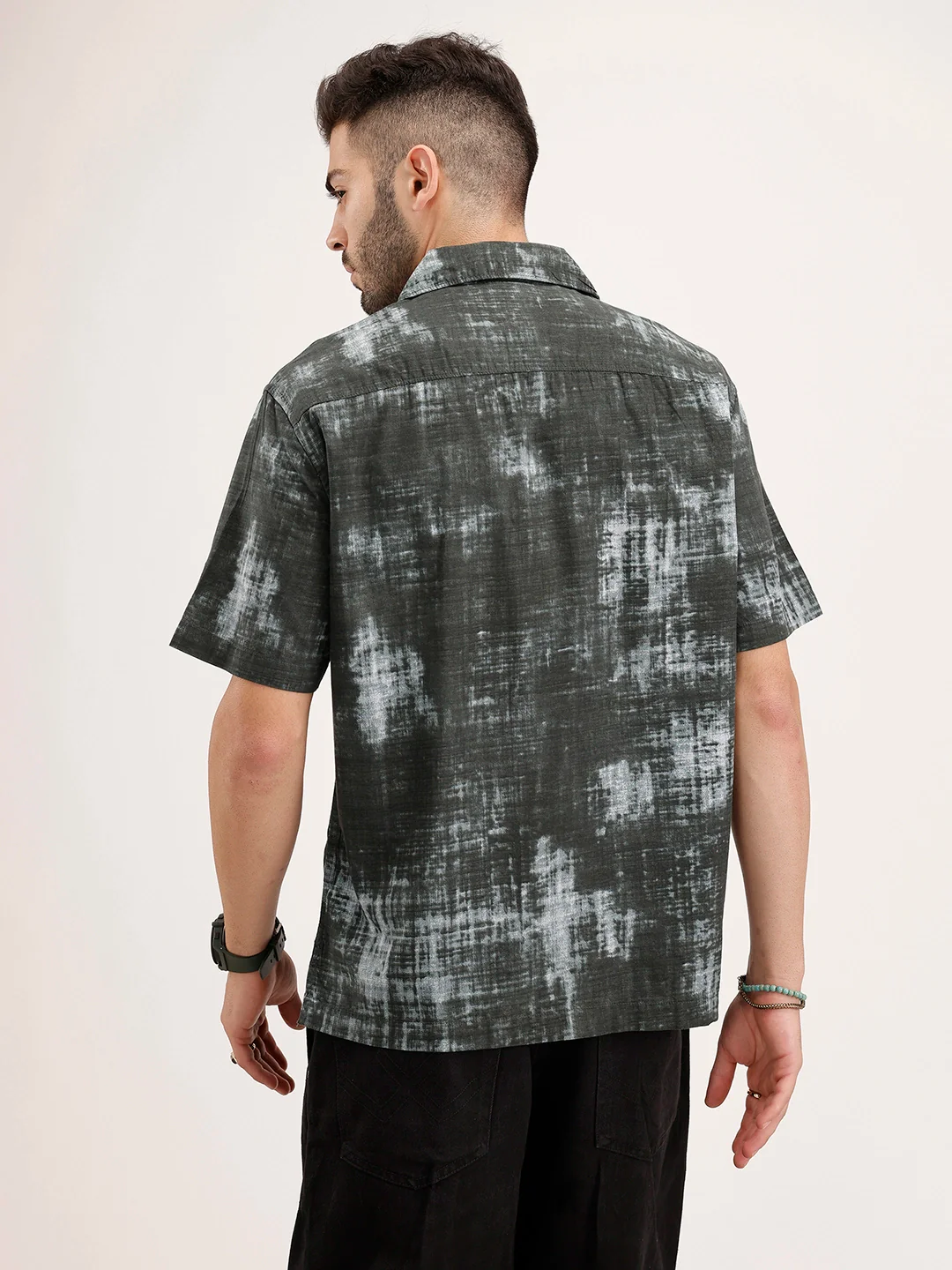 Resort Collar AOP Shirt | Grey - Image 3