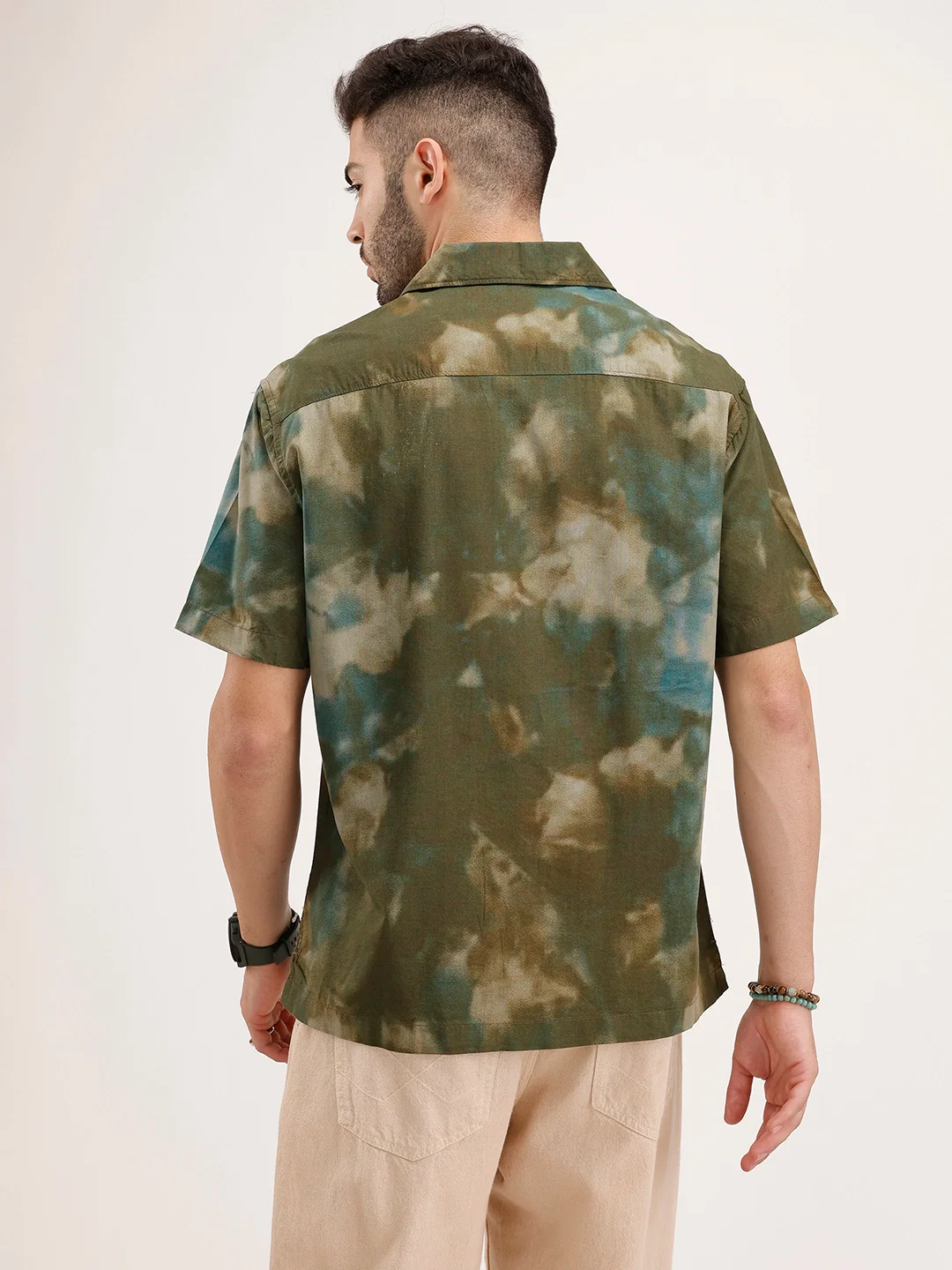 Resort Collar AOP Shirt | Olive - Image 3
