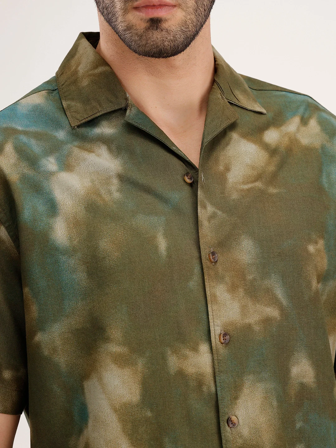 Resort Collar AOP Shirt | Olive - Image 5
