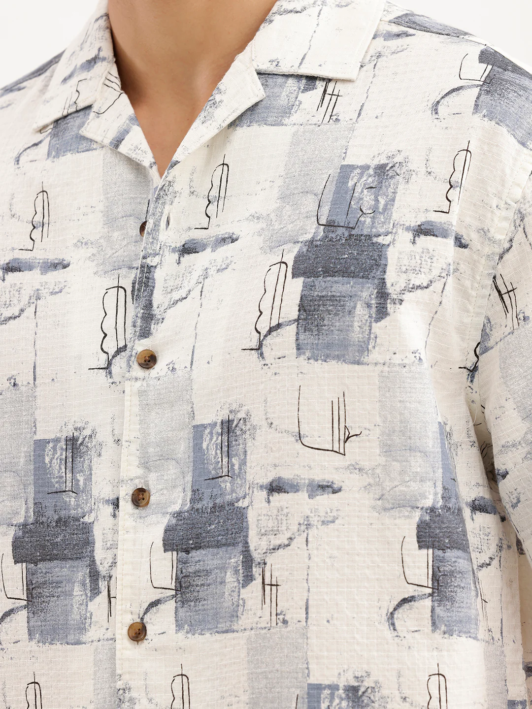 Resort Fit AOP Shirt  | White - Image 5