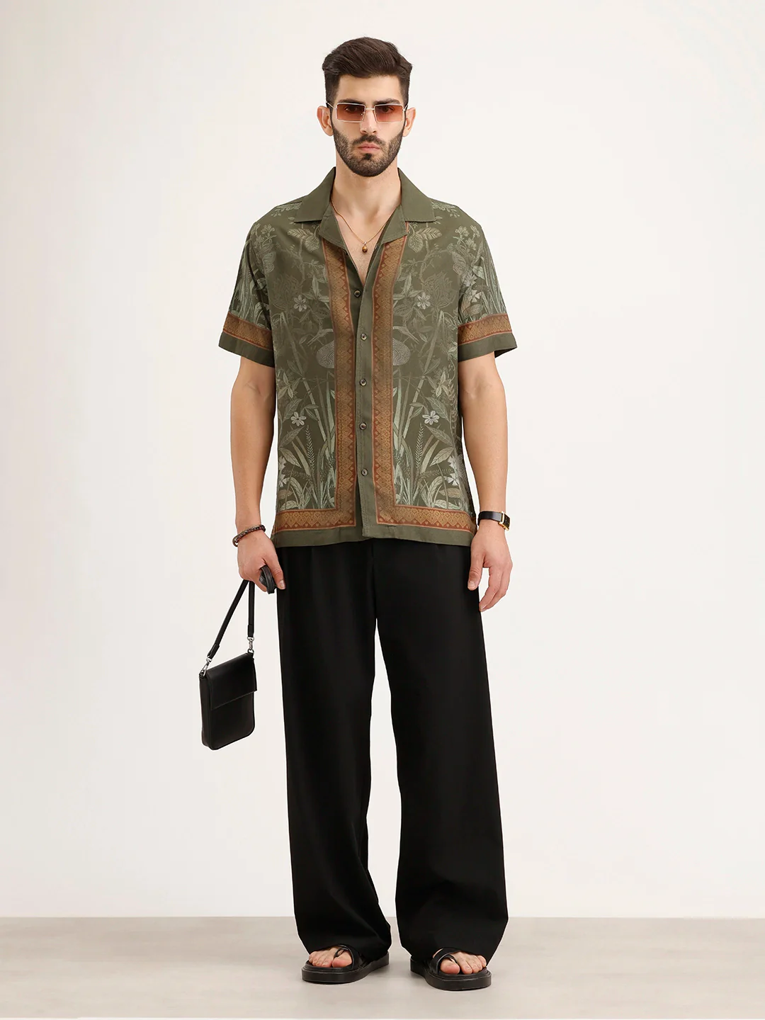 Resort fit Resort Collar Shirt | Olive - Image 2