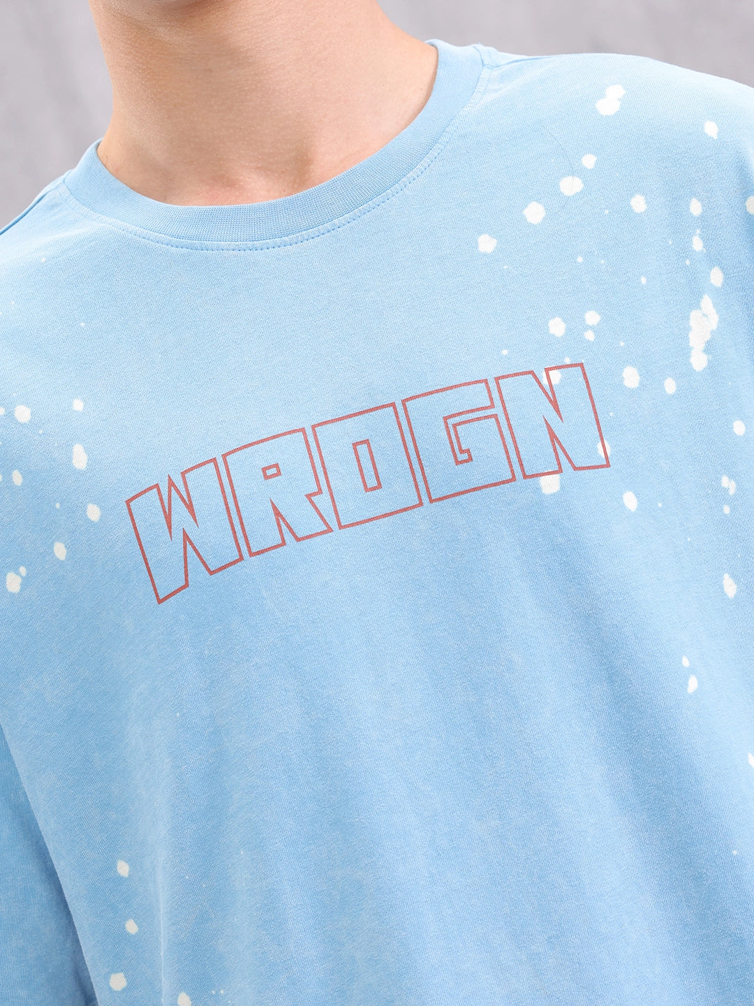 Retro Washed Effect Oversized Fit T-shirt | Blue - Image 5