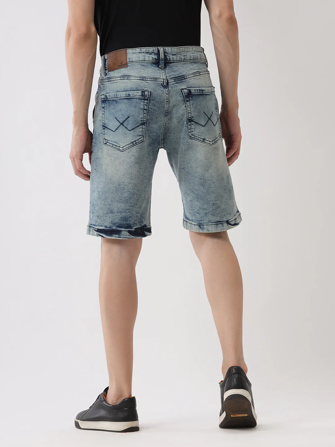 Ripped Medstone Denim Shorts - Image 3