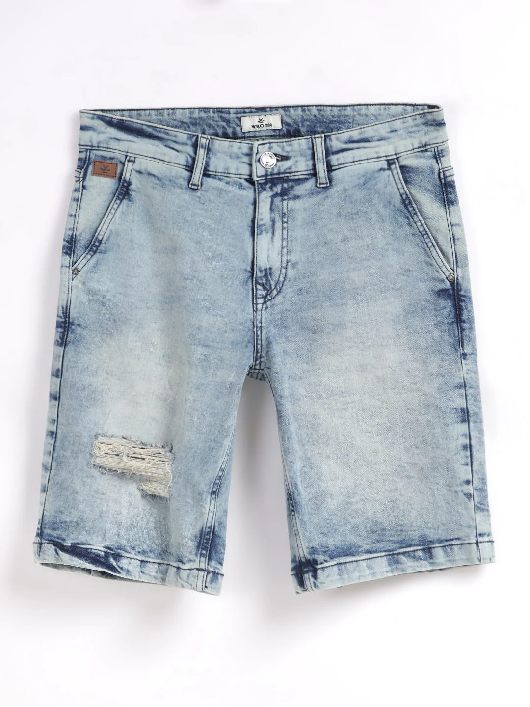 Ripped Medstone Denim Shorts - Image 5