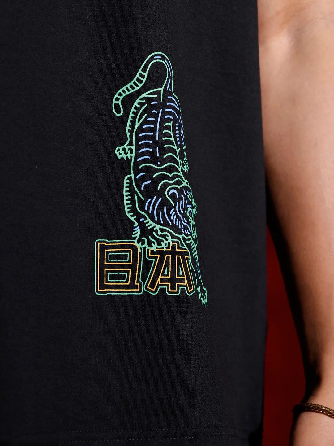 Samurai multi-print oversized T-shirt | Black - Image 8