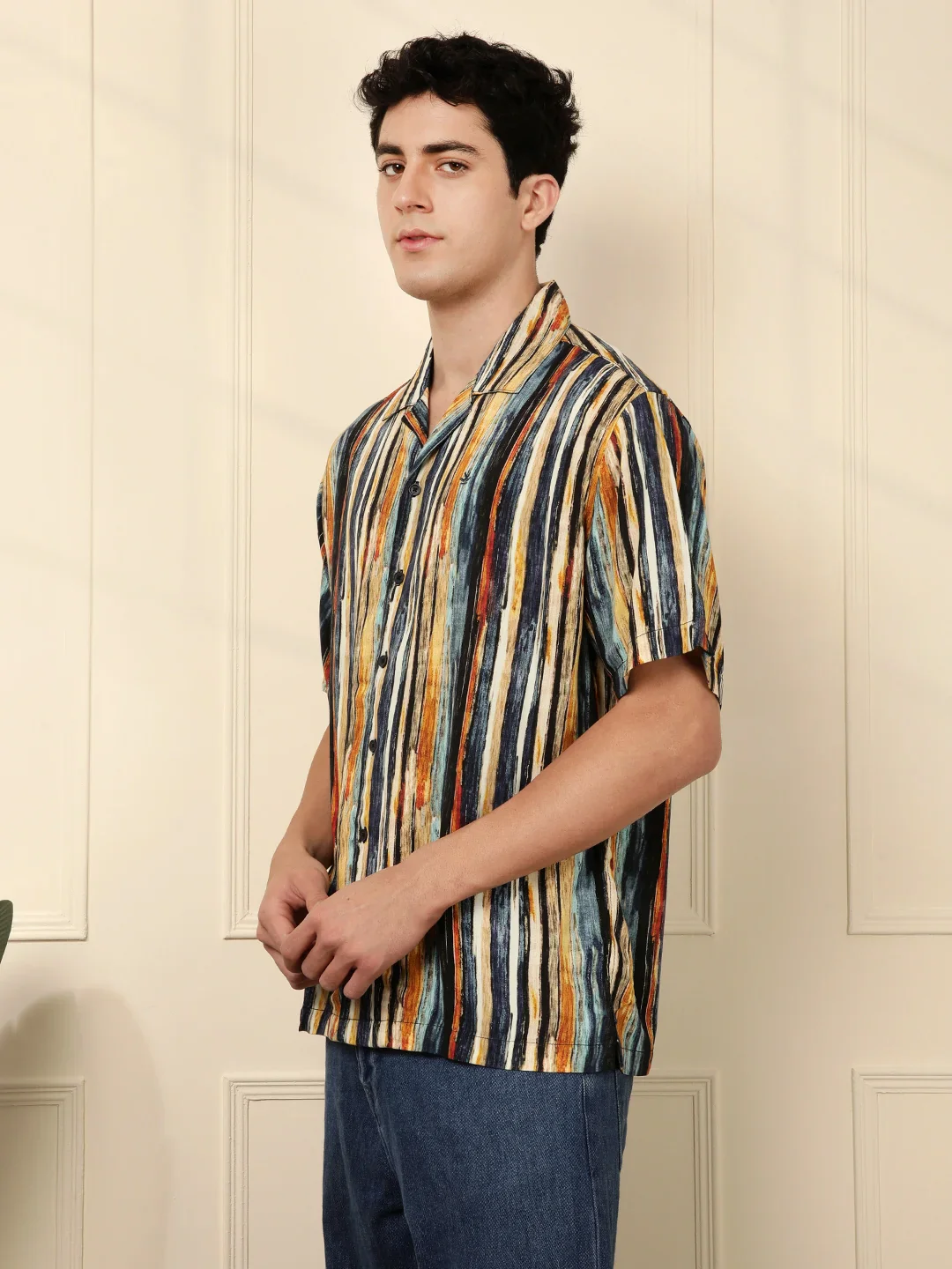 Short Sleeve Printed Resort Collar Shirt - Image 3