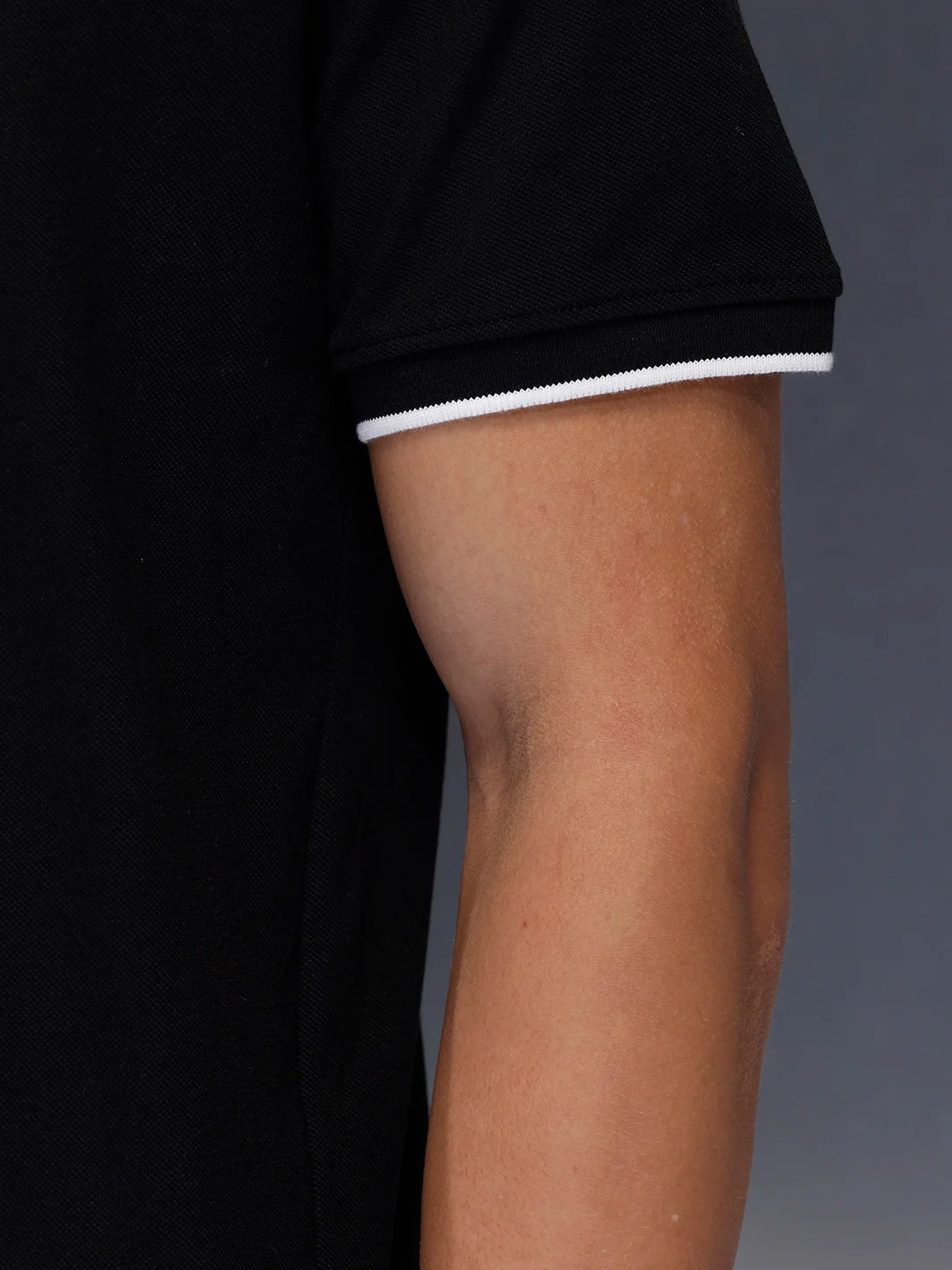 Signature Trim Detail Polo Shirt | Black - Image 5