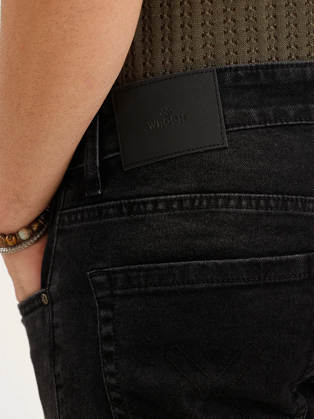 Skinny Crop Denim Jeans | Black - Image 5