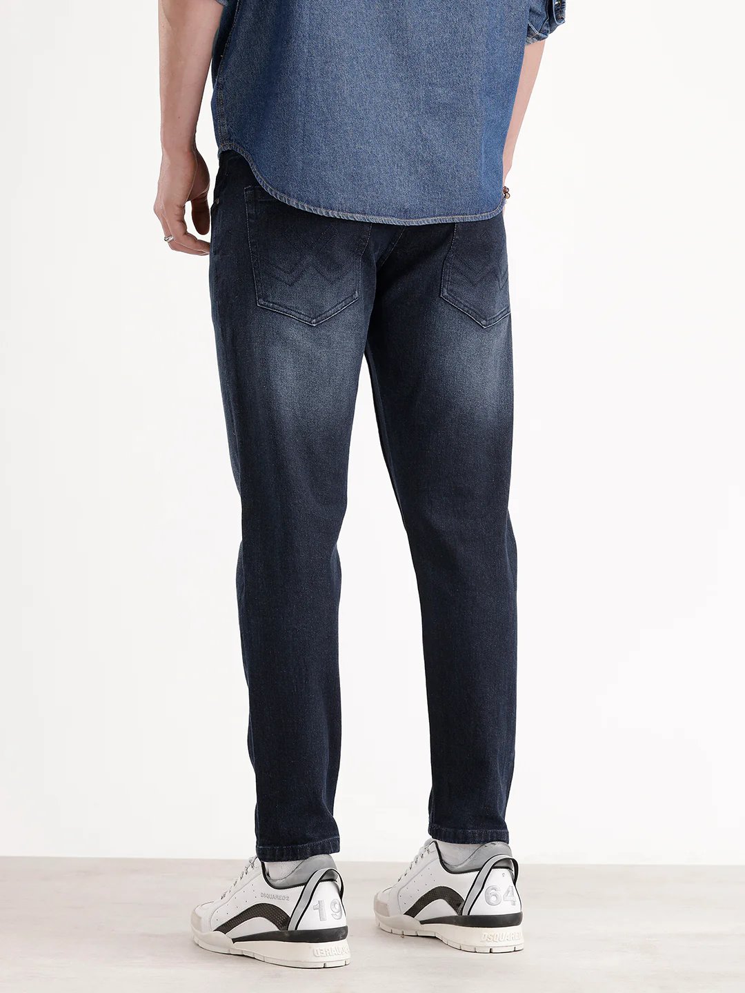 Skinny Crop Faded Denim Jeans | Blue - Image 3
