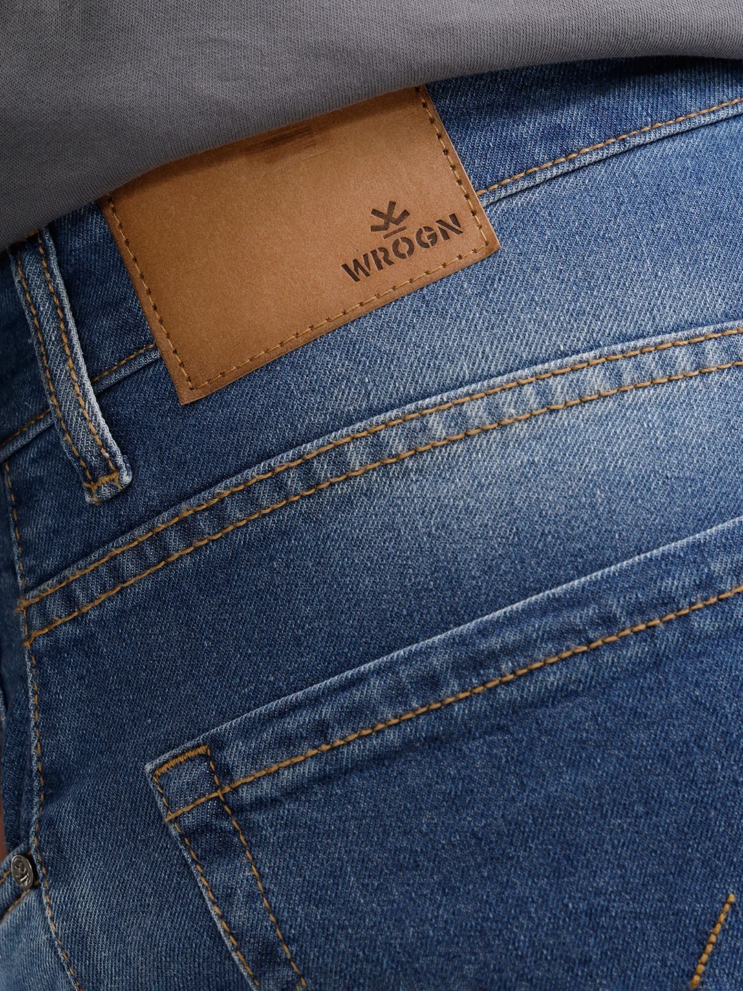 Skinny Crop Mid Wash Jeans I Blue - Image 5
