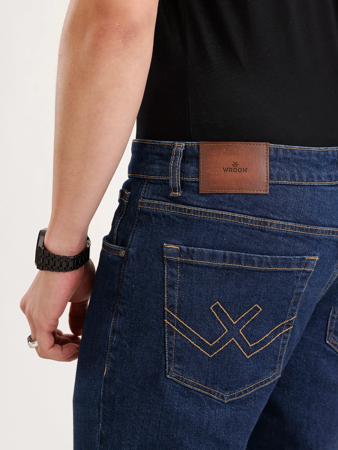 Skinny Cropped Denim Jeans | Dark Blue - Image 6