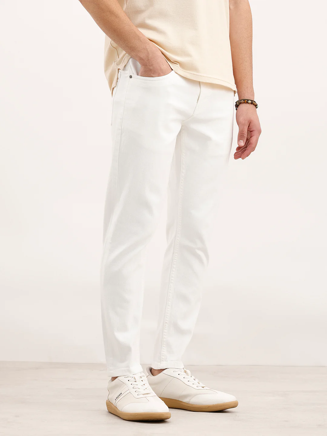 Skinny Cropped Denim Jeans | White - Image 4