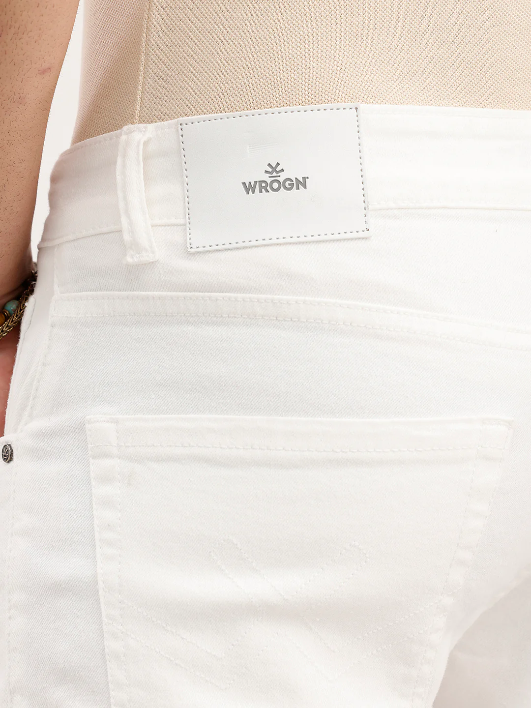 Skinny Cropped Denim Jeans | White - Image 6