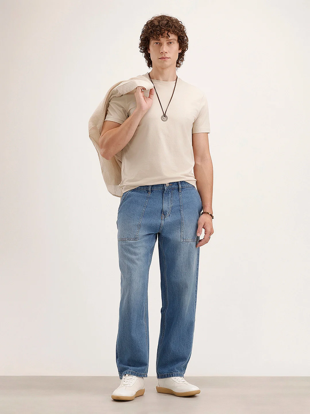 Loose Fit Denim Jeans | Blue - Image 2