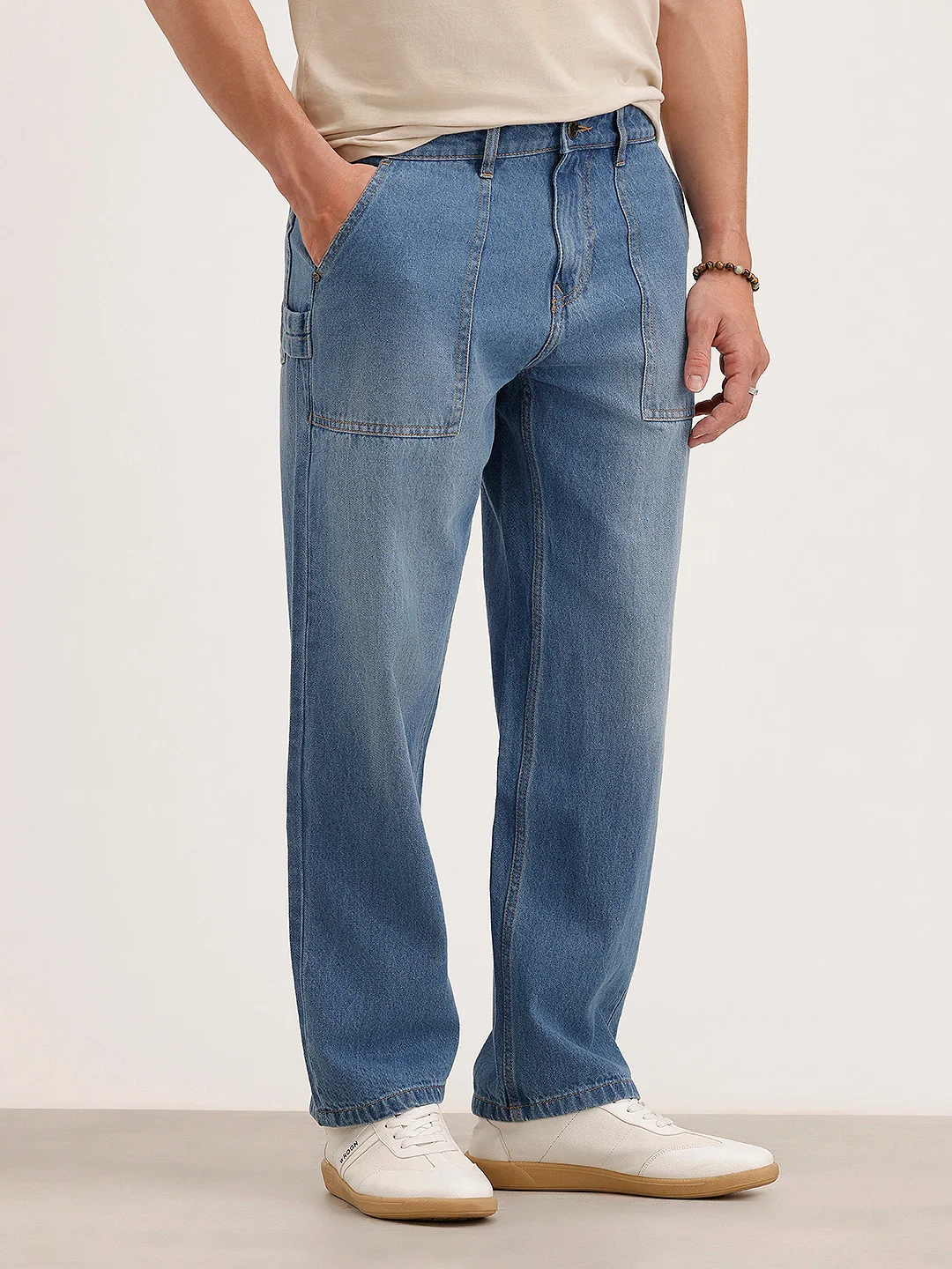 Loose Fit Denim Jeans | Blue - Image 4