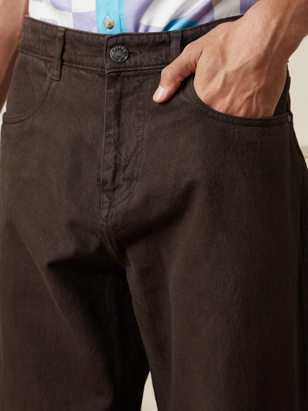 Casual Loose Fit Jeans | Brown - Image 5