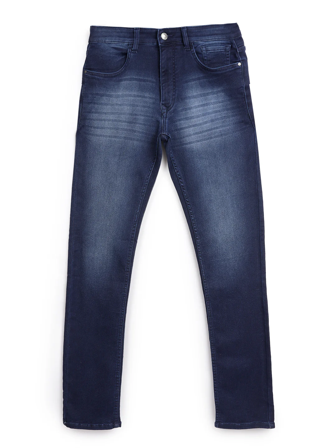 Sleek Dark Blue Slim Fit Jeans - Image 7