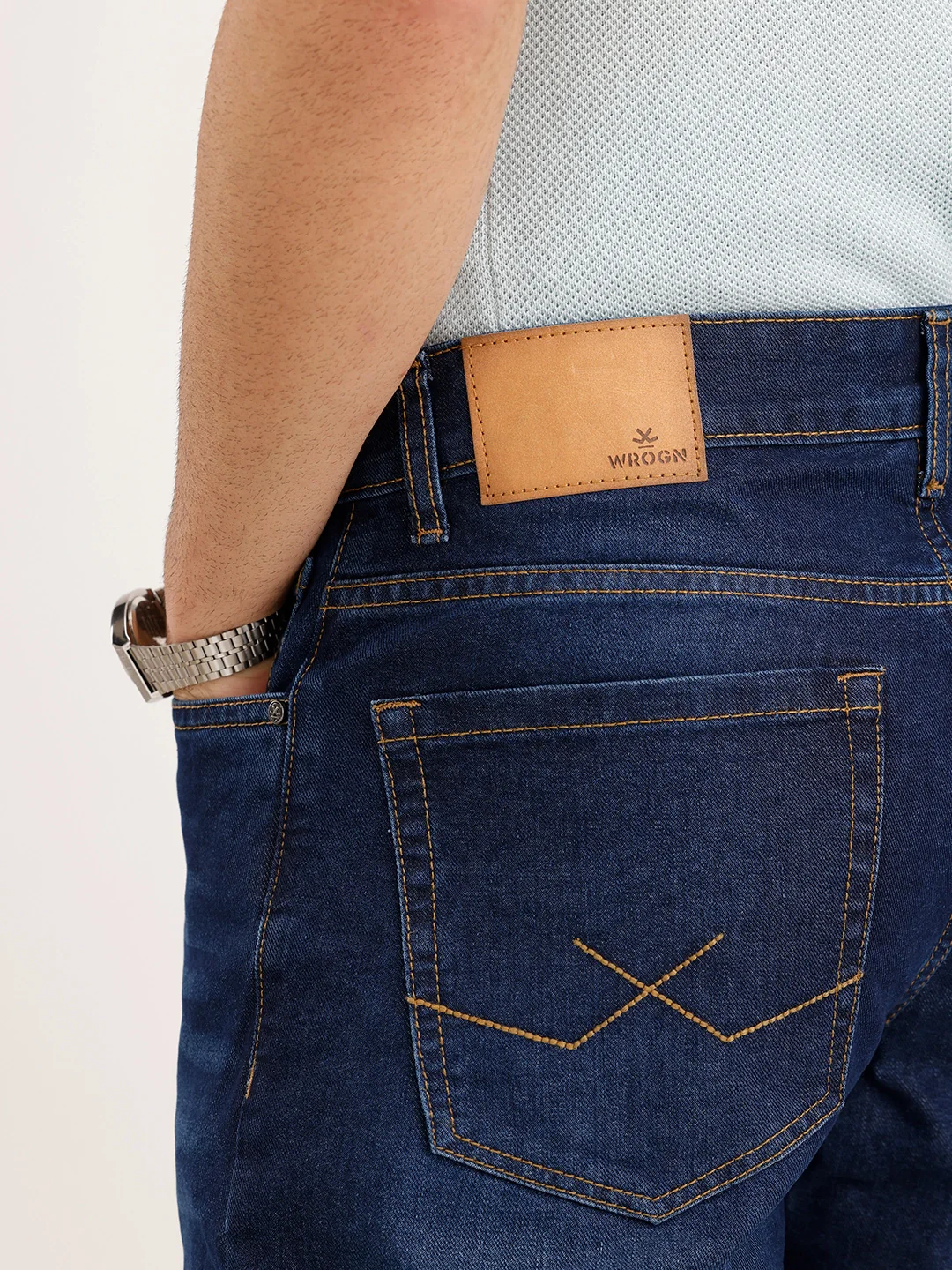 Slim Cropped Fit Denim Jeans | Blue - Image 6