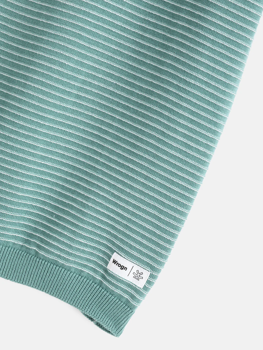 Slim Fit 100% Cotton Flat Knit Polo | Green - Image 10