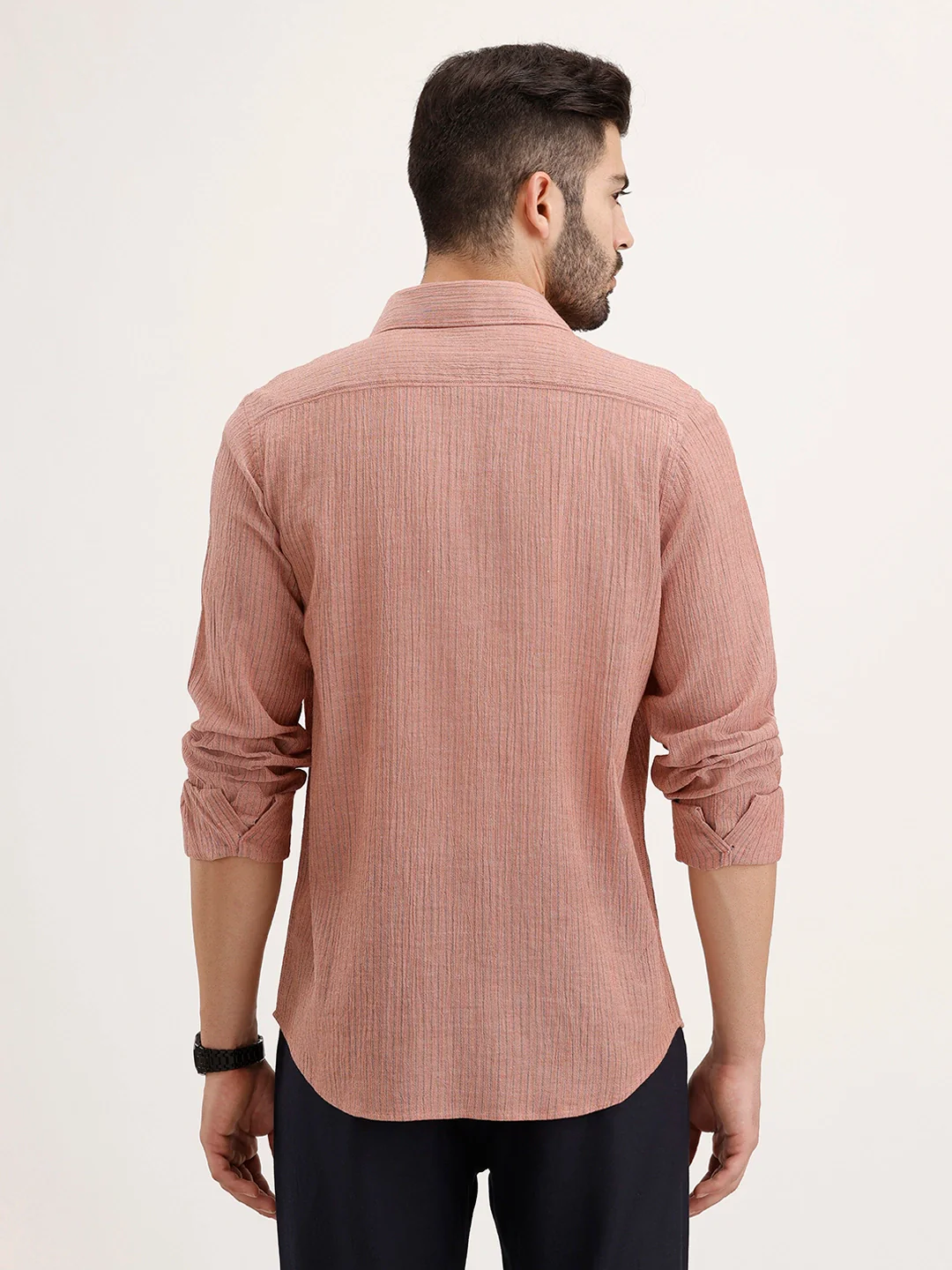 Slim Fit 100% Cotton Shirt | Rust - Image 3