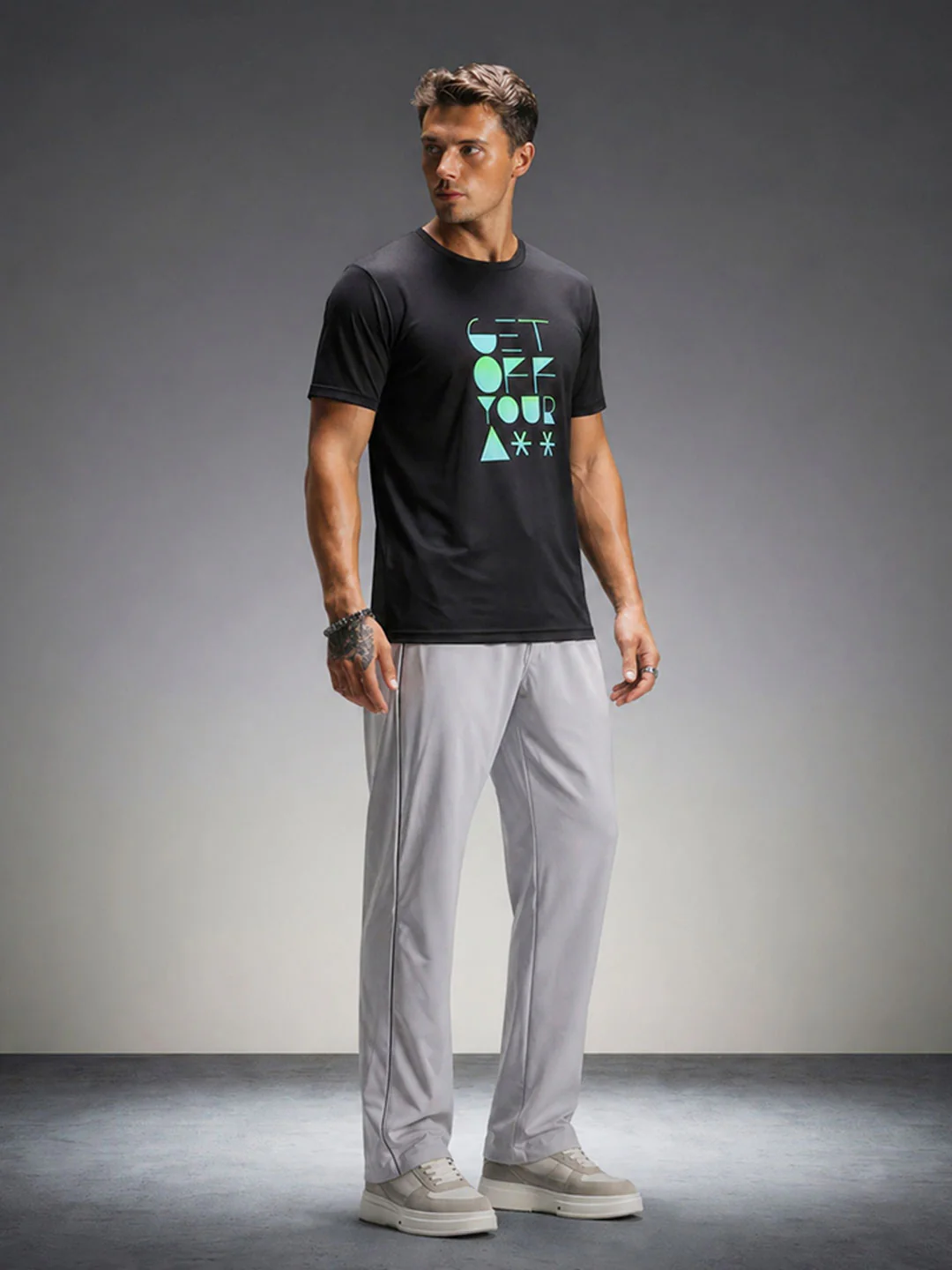 Slim fit Active tee | Black - Image 2