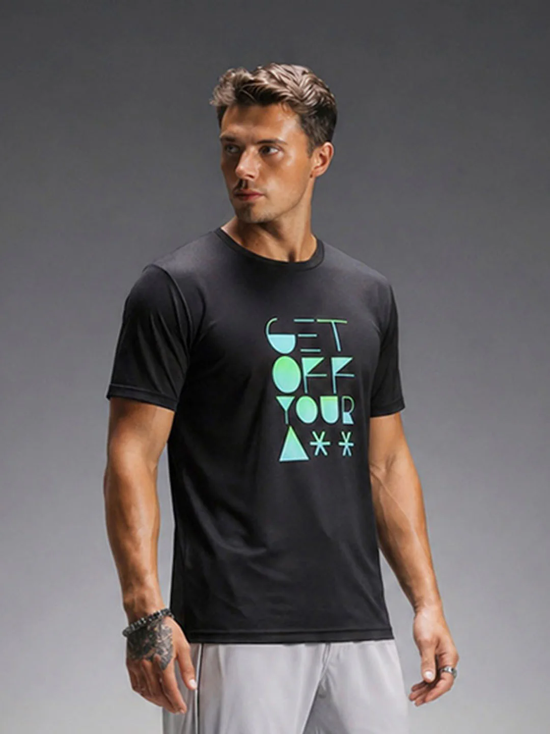 Slim fit Active tee | Black - Image 4
