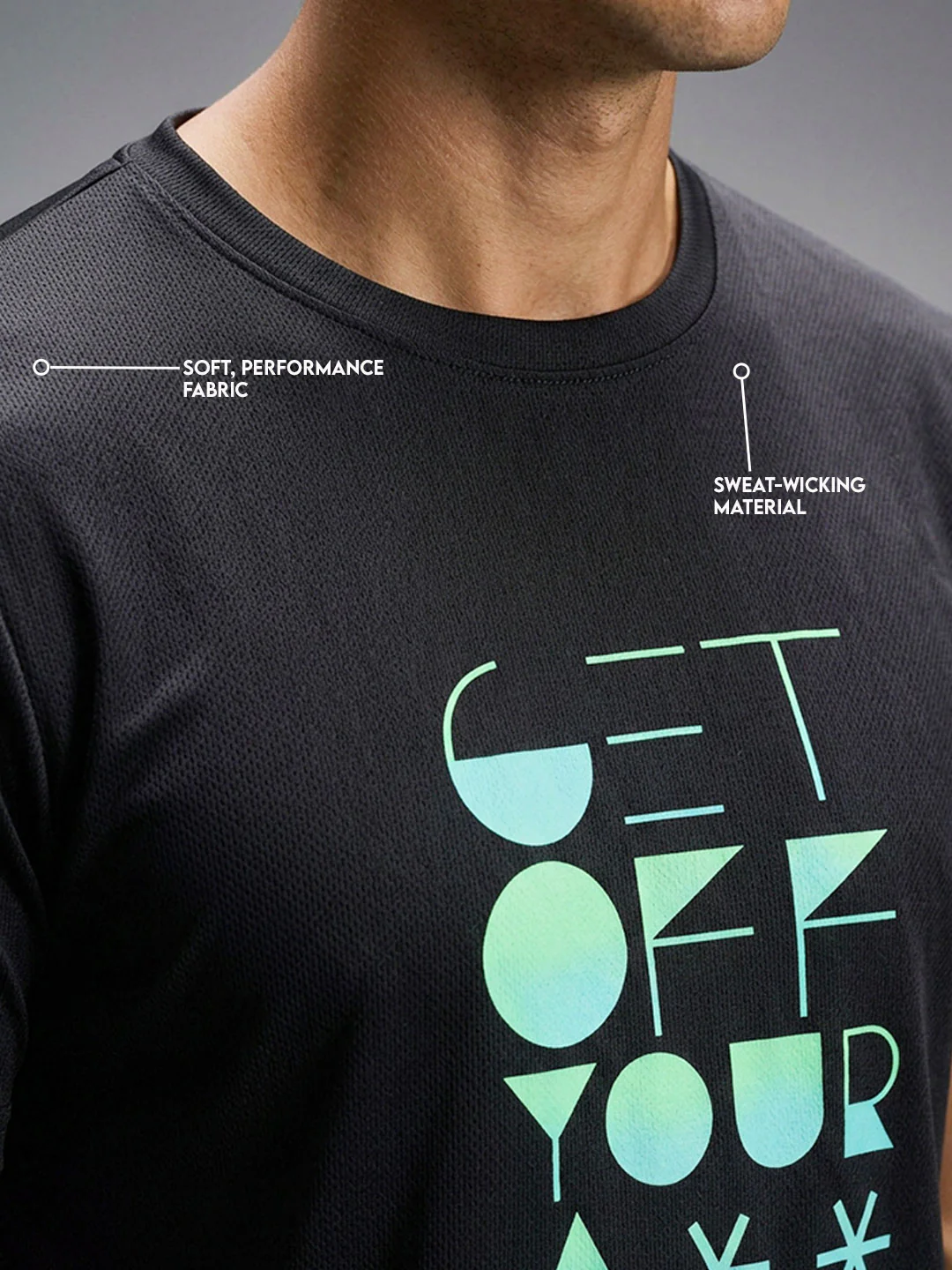 Slim fit Active tee | Black - Image 5