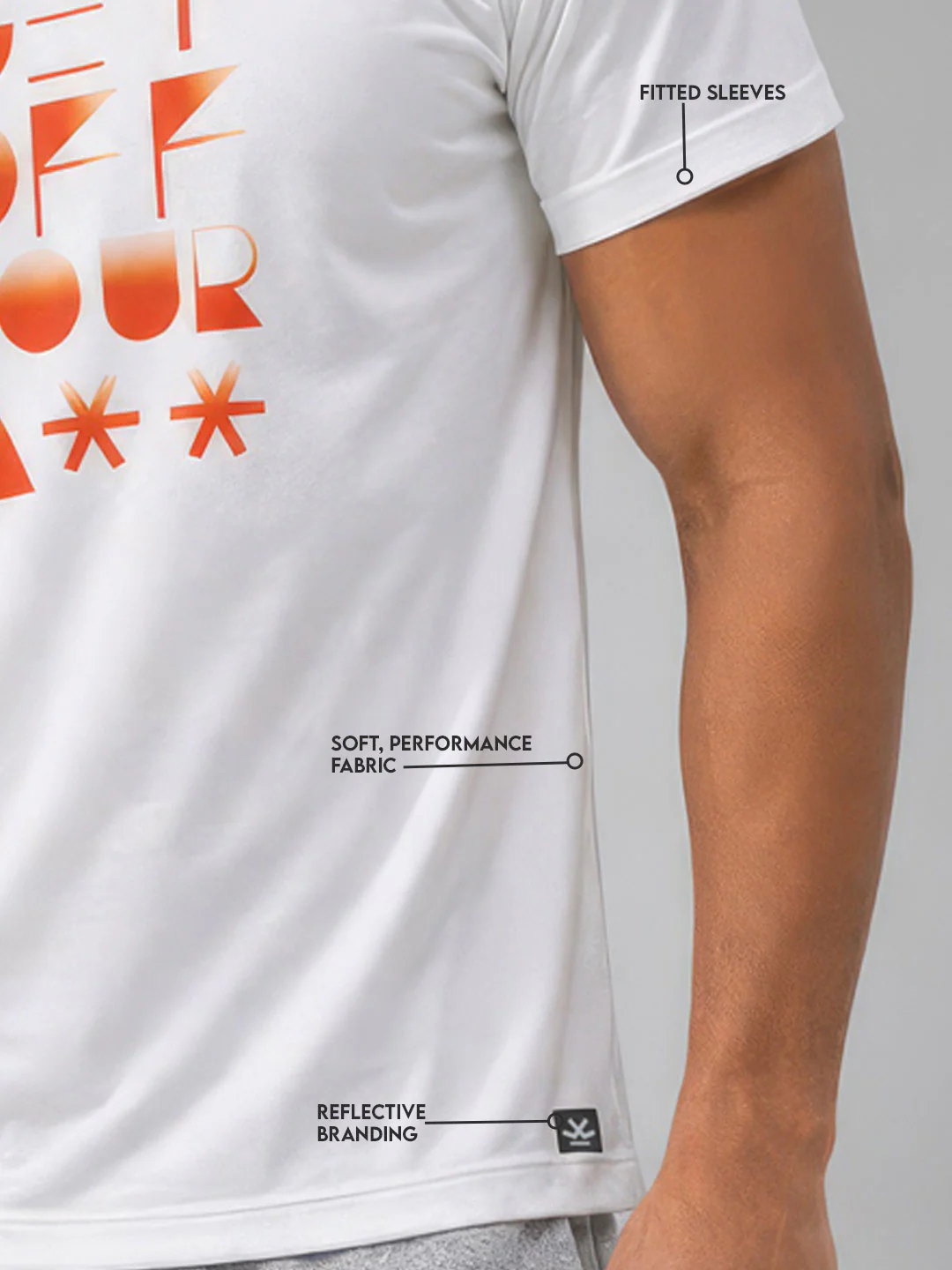 Slim fit Active tee | White - Image 4