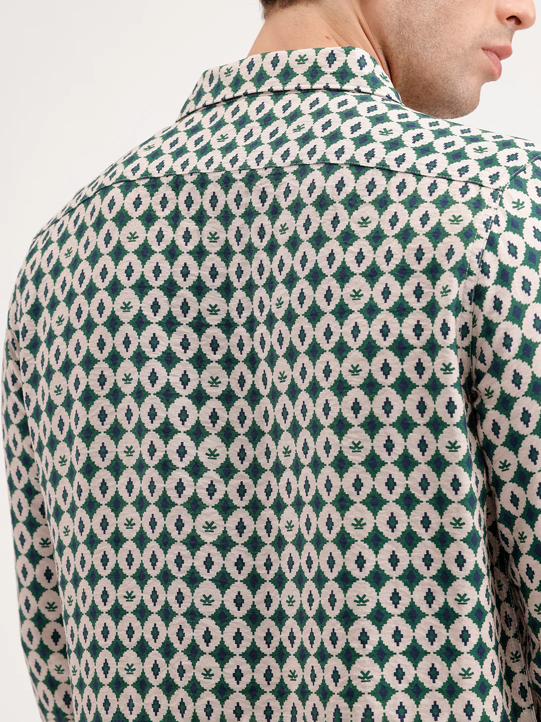 Slim Fit AOP Full Sleeve Shirt | Green - Image 5