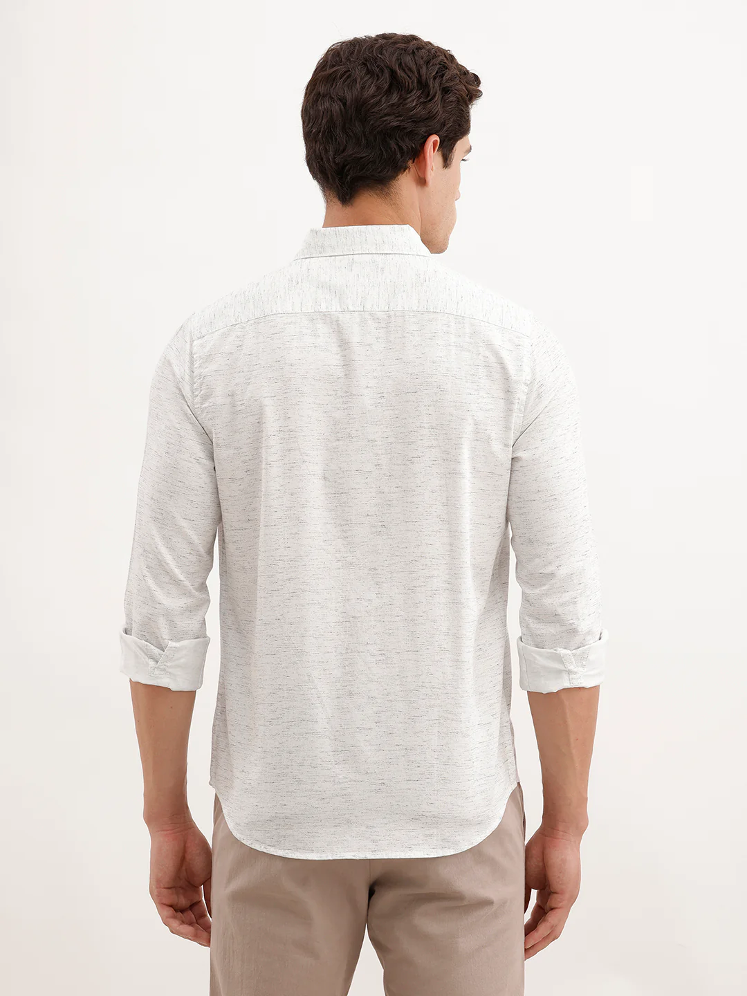Slim Fit AOP Full Sleeved Shirt  | White - Image 3