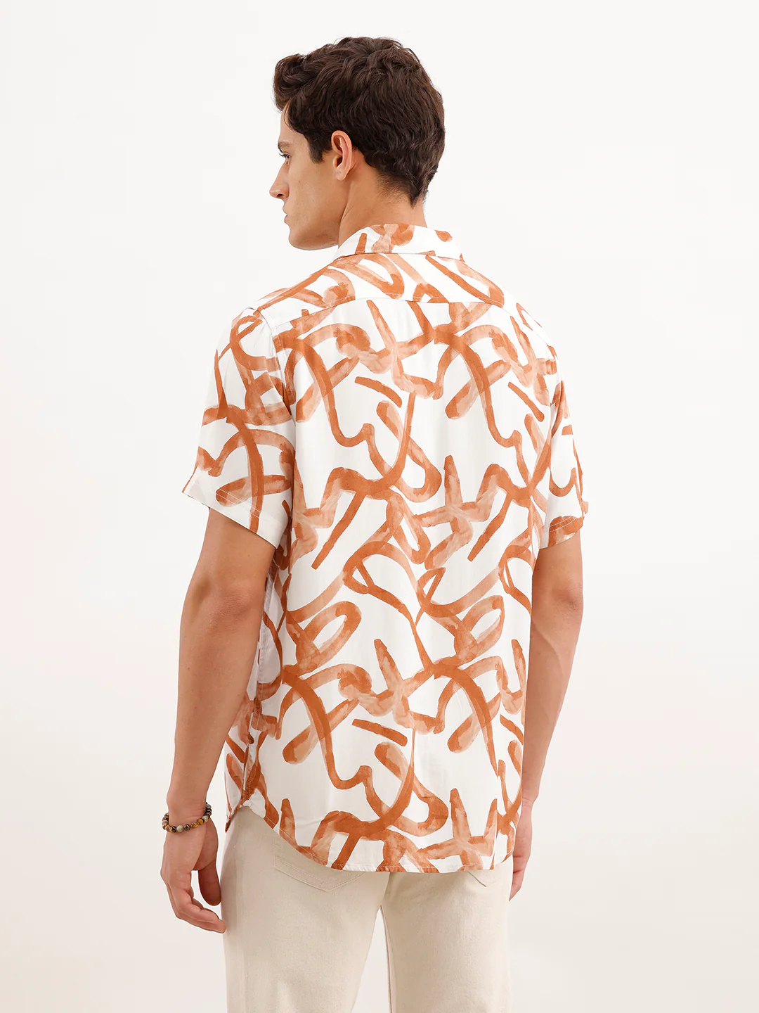 Slim Fit AOP Shirt  | White - Image 3