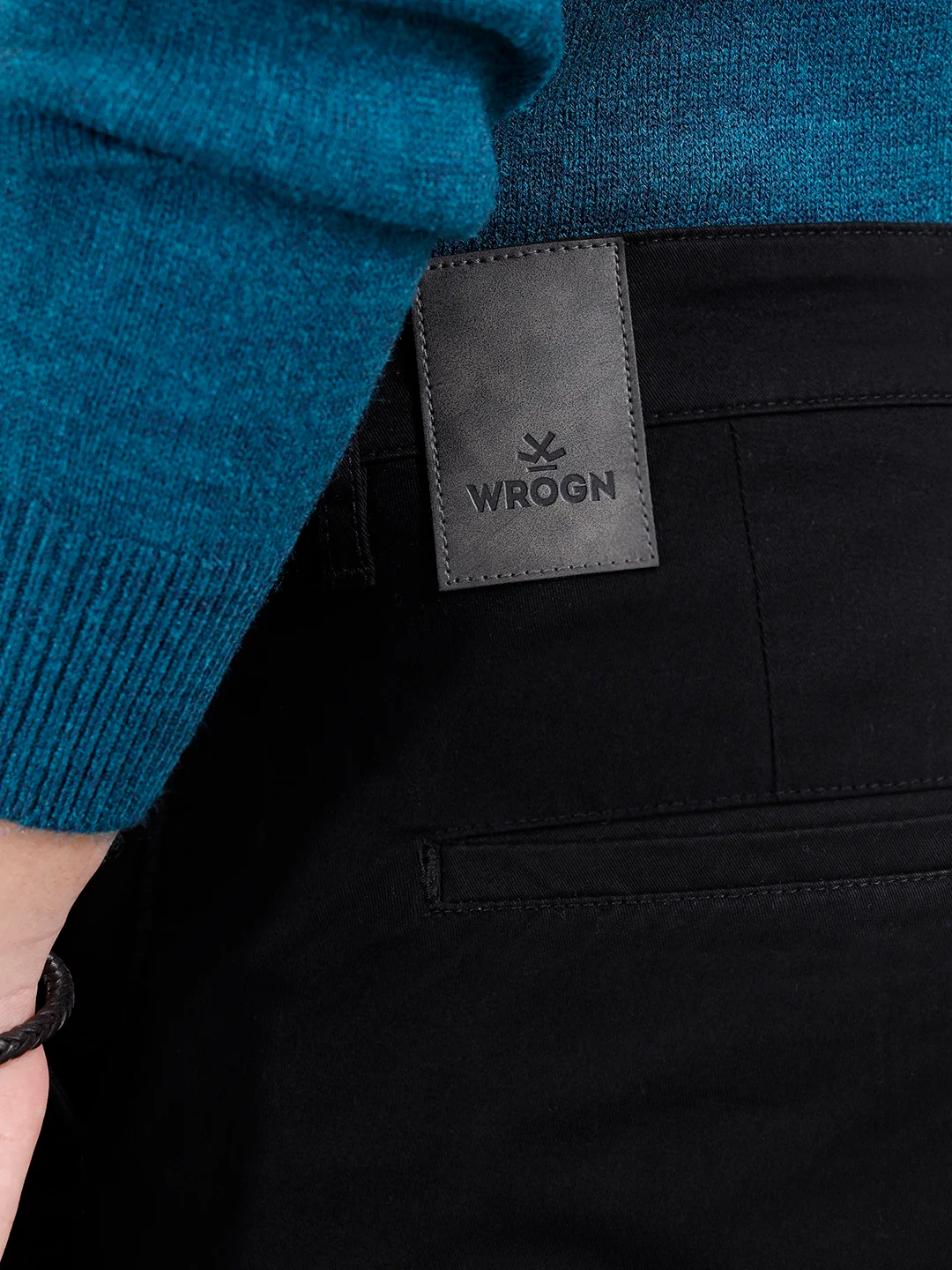 Slim Fit Casual Trousers | Black - Image 5