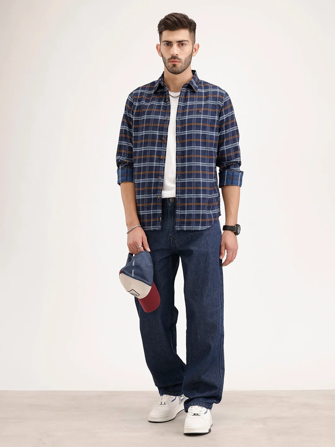 Slim Fit Checkered Shirt | Blue - Image 2