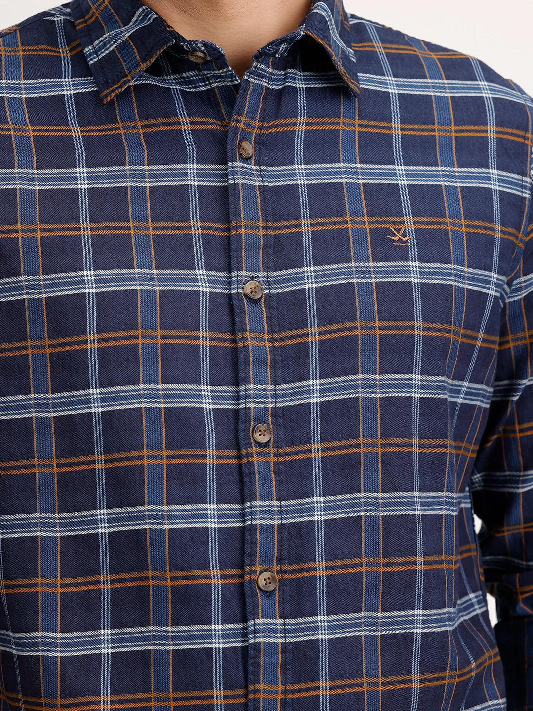 Slim Fit Checkered Shirt | Blue - Image 5