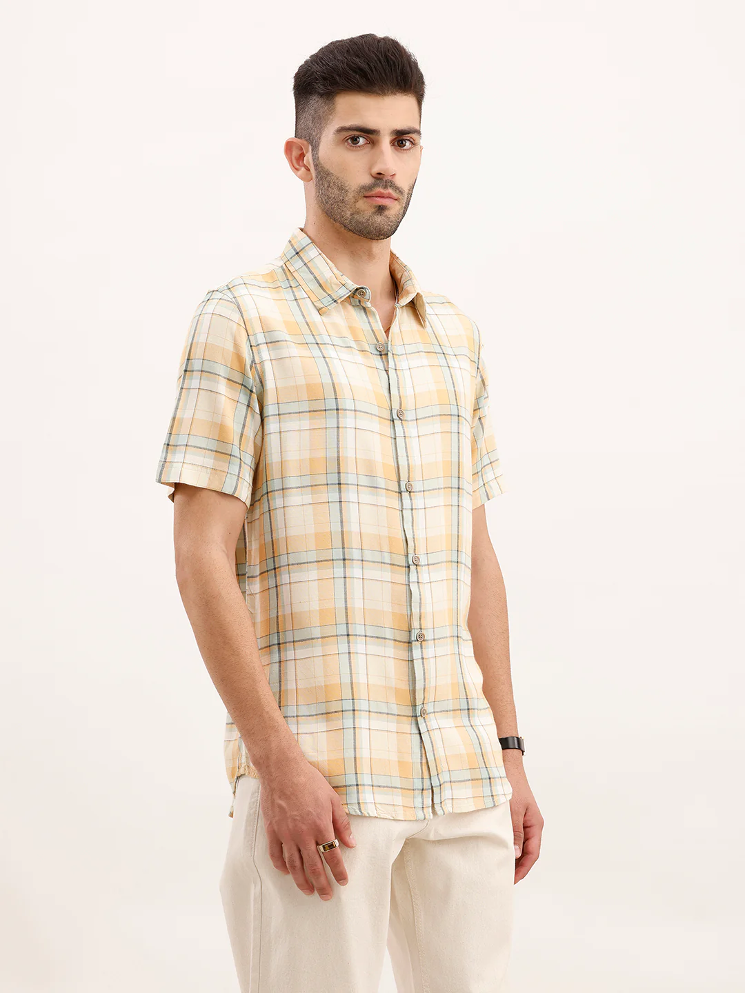 Slim Fit Checkered Shirt | Multicolor - Image 4